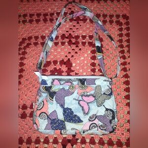 Vera Bradley Quilted Butterfly Print Women's Bag Zippered Purse